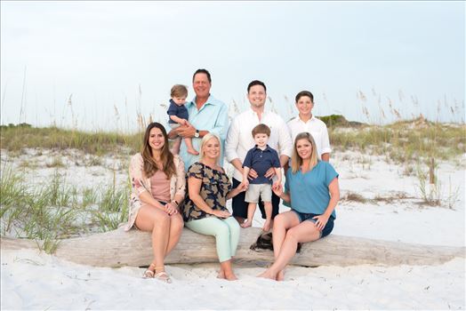 Family portrait photography at sunset in Panama City Beach, Fl.
